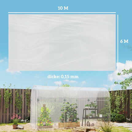 Waterproof UV greenhouse film 7x8m - Tear-resistant plastic