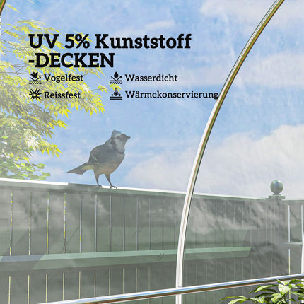 Waterproof UV greenhouse film 7x8m - Tear-resistant plastic