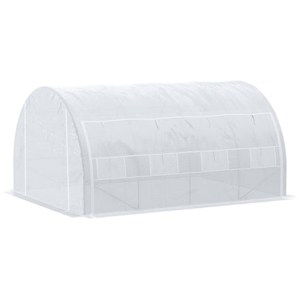 UV-geschützte Gewächshausfolie, 3,97x3,02x2m, winddicht, weiß