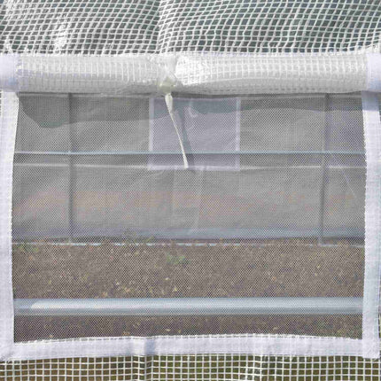UV-geschützte Gewächshausfolie, 3,97x3,02x2m, winddicht, weiß