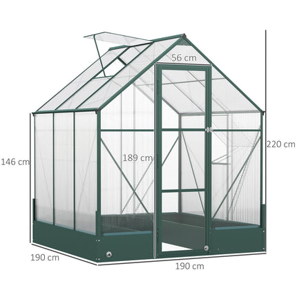 Aluminium-Gartengewächshaus - vielseitiges Frühbeet, Pflanzenhaus, Tomatenhaus
