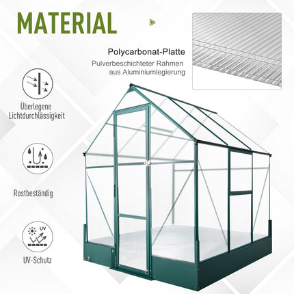 Aluminium-Gartengewächshaus - vielseitiges Frühbeet, Pflanzenhaus, Tomatenhaus