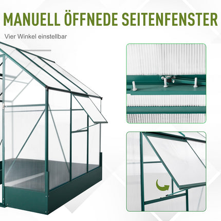 Aluminium-Gartengewächshaus - vielseitiges Frühbeet, Pflanzenhaus, Tomatenhaus