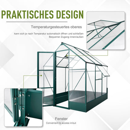 Aluminium-Gartengewächshaus - vielseitiges Frühbeet, Pflanzenhaus, Tomatenhaus