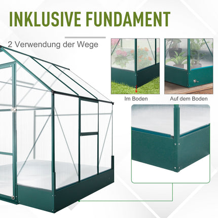 Aluminium-Gartengewächshaus - vielseitiges Frühbeet, Pflanzenhaus, Tomatenhaus