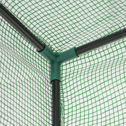 Serre de jardin avec porte enroulable 100x50x150cm en acier et plastique vert pour l'entretien et la culture des plantes