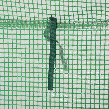 Serre de jardin avec porte enroulable 100x50x150cm en acier et plastique vert pour l'entretien et la culture des plantes