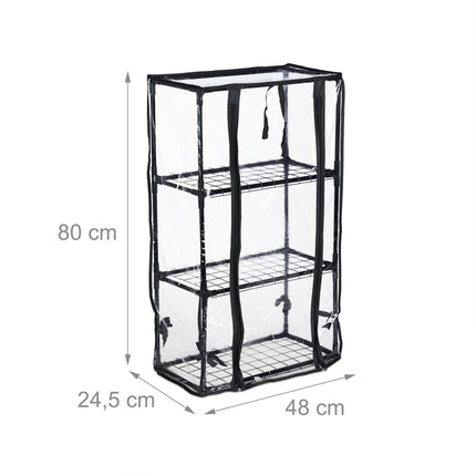 Greenhouse with 3 shelves for balcony