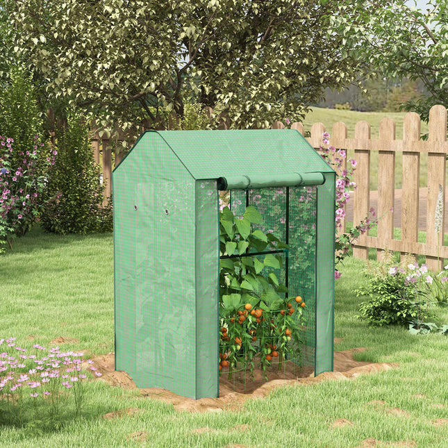 Greenhouse with Roll-Up Door, 100x80x150 cm, UV-Resistant