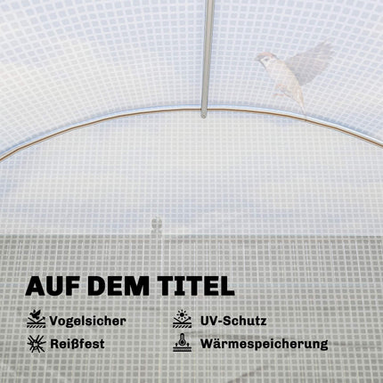 Greenhouse with Shelves, Roll-Up Door, 6 Mesh Windows