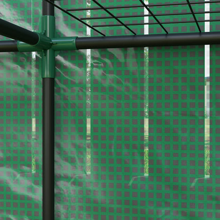 Steel frame greenhouse with shelves - 144x48x152 cm