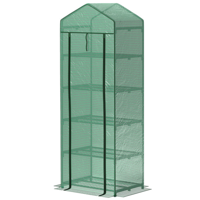 Steel greenhouse with shelves - Winterproof, 69x49x193 cm