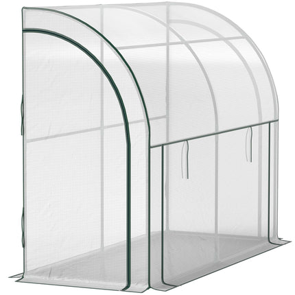 Greenhouse with roller door, UV-protected steel frame, 200x80x157cm