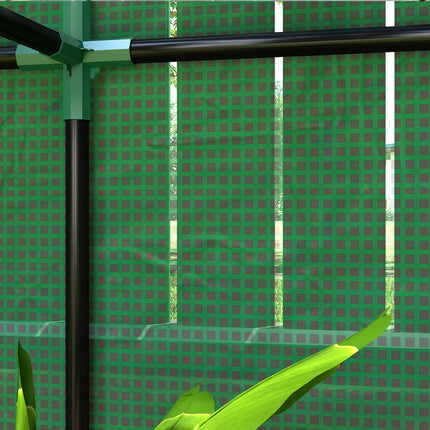 Serre avec étagères, porte roulante, serre à film résistant à l'hiver en acier, serre pour balcon, jardin, serre à tomates avec protection UV 100x40x150cm serre à tomates pour légumes fleurs plantes vertes
