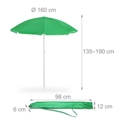 Grüner Sonnenschirm 160 cm