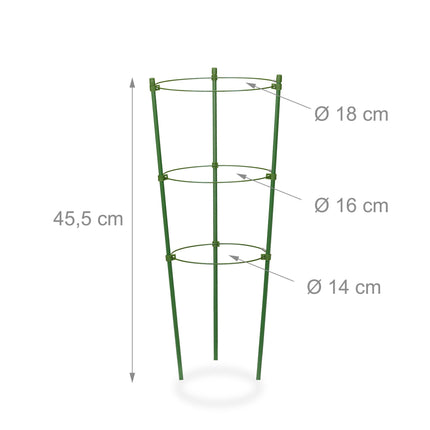 Tuteurs pour plantes vertes 45 cm, lot de 4