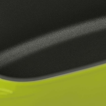Plat à rôtir vert avec couvercle en verre