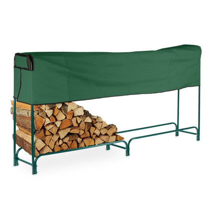 Grünes Holzregal mit Deckel