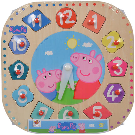 Greta Pig Puzzle-Uhr