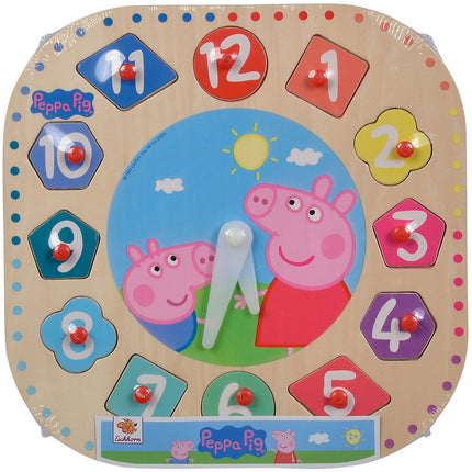 Greta Pig Puzzle-Uhr