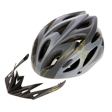 Grau-Schwarz Größe L (55-61cm) Fahrradhelm
