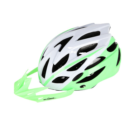 Cyklistická helma šedo-zelená, velikost S (50-58cm)