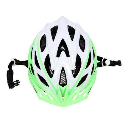 Cyklistická helma šedo-zelená, velikost S (50-58cm)