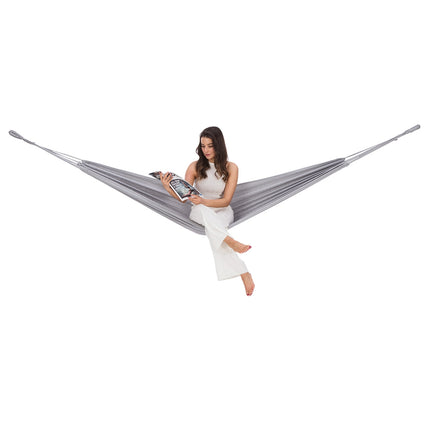 Grey Hammock 200x100 cm – Durable Outdoor Use