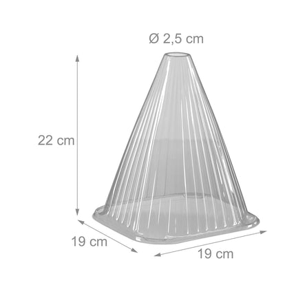 Grey Plant Protection Cones, Set of 32