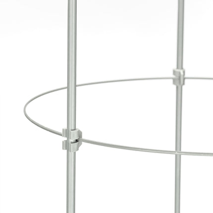 Graue Pflanzenstützen mit Ringen, 120 cm