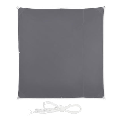 Graues quadratisches Sonnensegel, UV-Schutz, wasserabweisend