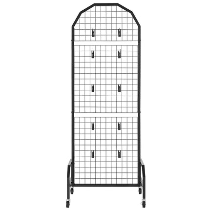 Grid Wall Panels 2-Pack, 600 x 1640mm, Wheels, 20 Hooks