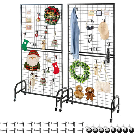 Grid Wall Panels 2-Pack, 898 x 1798 mm, Wheels, Hooks