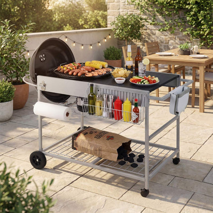 Grillwagen-Tisch für 45–56 cm Kugelgrills, mit Rollen