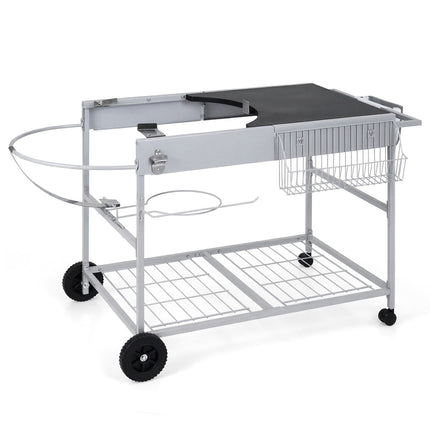 Grillwagen-Tisch für 45–56 cm Kugelgrills, mit Rollen