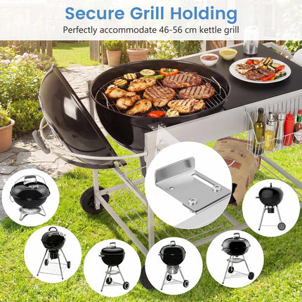 Grillwagen-Tisch für 45–56 cm Kugelgrills, mit Rollen