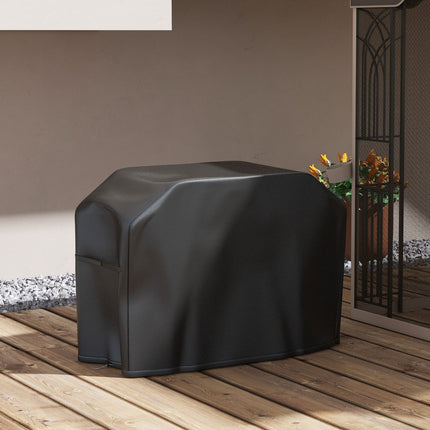 Weatherproof grill cover, Velcro, Oxford, black, 124x61x91 cm