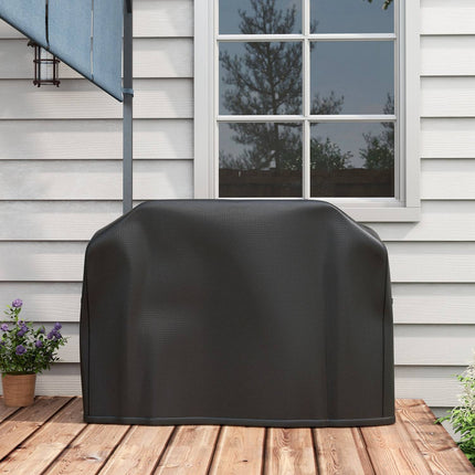 Weatherproof grill cover, Velcro, Oxford, black, 124x61x91 cm