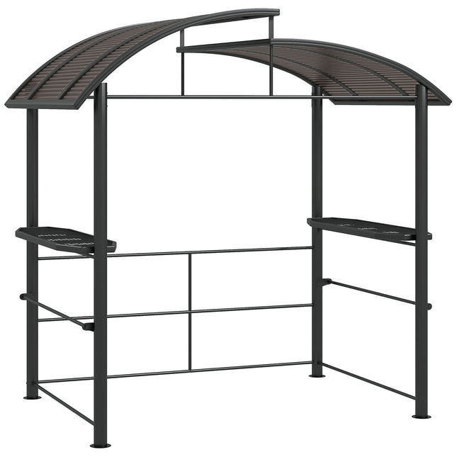 BBQ-Pavillon mit UV-Schutz & 2 Ablagen, dunkelgrau