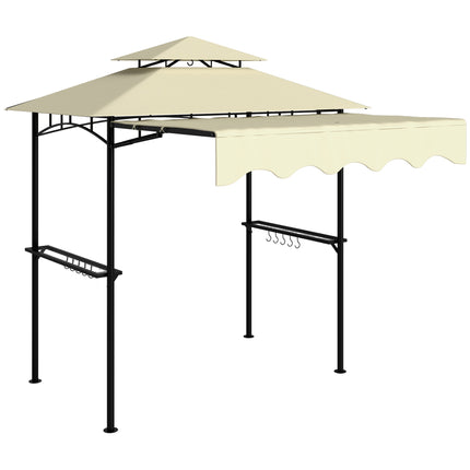 Grillpavillon mit verstellbarer Markise und Ablagen