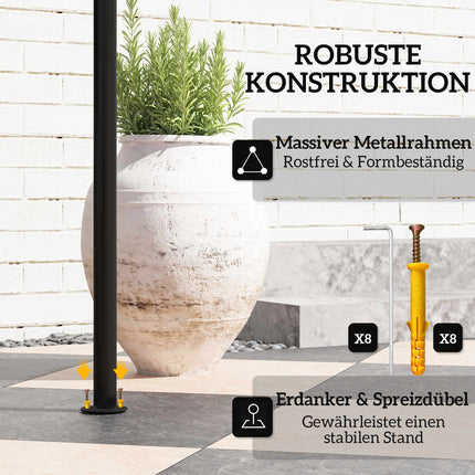 Grillpavillon mit verstellbarer Markise und Ablagen