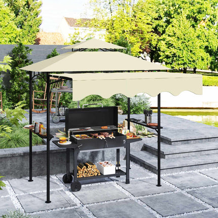 Grillpavillon mit verstellbarer Markise und Ablagen