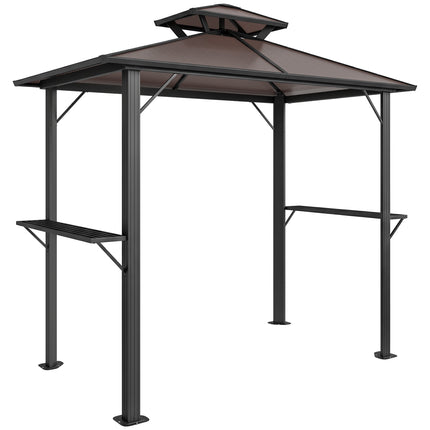 Grillpavillon mit Polycarbonatdach, Aluminiumrahmen