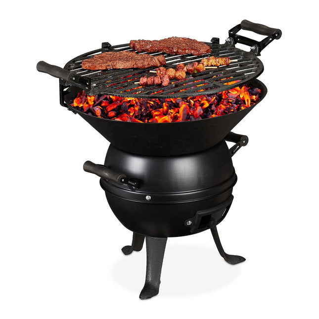 Grill barrel in cast iron