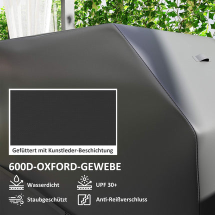 Witterungsbeständige Grillabdeckung, 600D Oxford, Klettverschluss