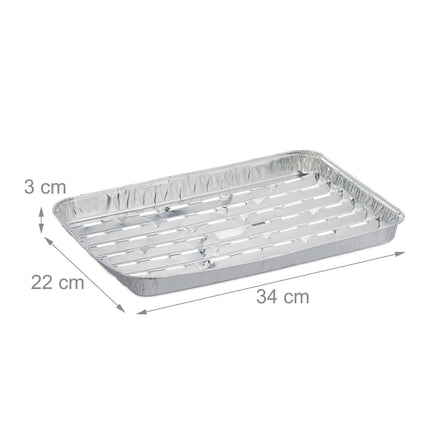 Grill tray in aluminium, set of 40 pcs