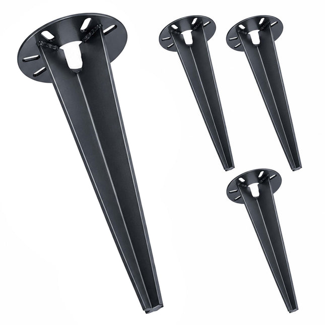 Erdanker für Gartenleuchten, 4er-Set, Anthrazit
