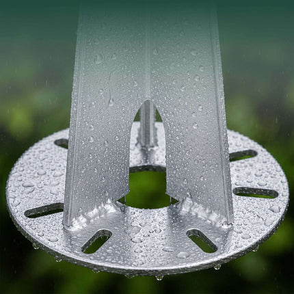 Erdanker für Gartenleuchten, 4er-Set, Silber