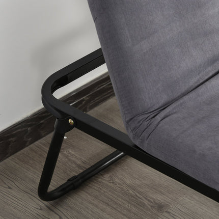 Klappbarer Gästebett-Hocker – Verstellbar, Polyester, Grau