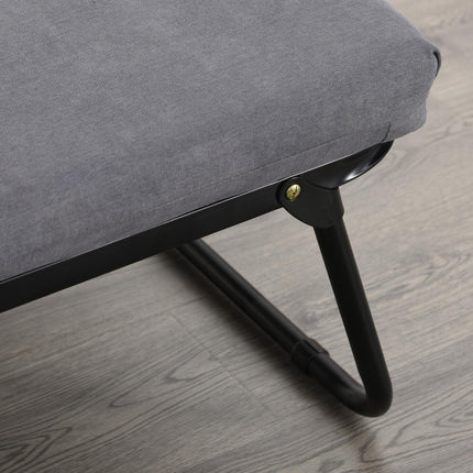 Klappbarer Gästebett-Hocker – Verstellbar, Polyester, Grau